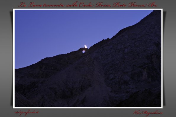 Tramonto della Luna sulla Croda Rossa.