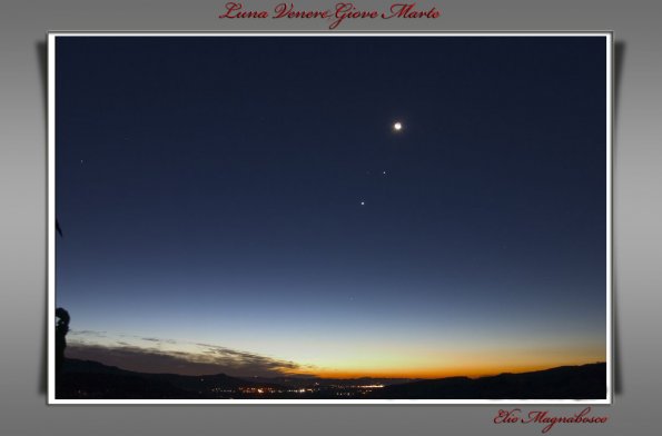 Congiunzione Venere Giove Marte, Montecchia di Crosara (vr)