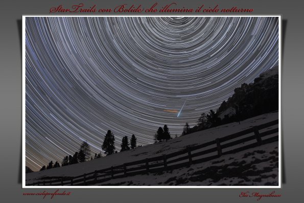 StarTrails con Bolide