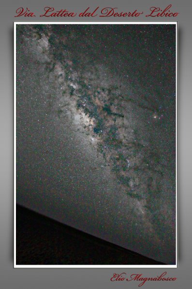 Via lattea nel deserto Libico.